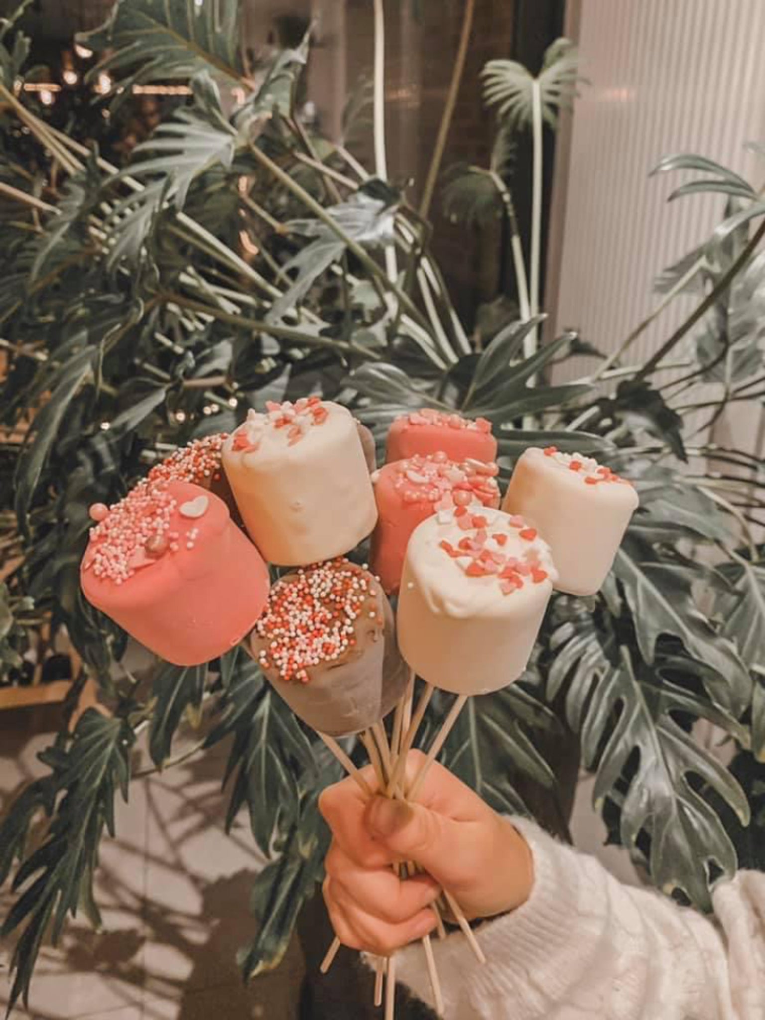 Bosjes ijsbloemen