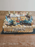 Ijstaart met foto en figuren